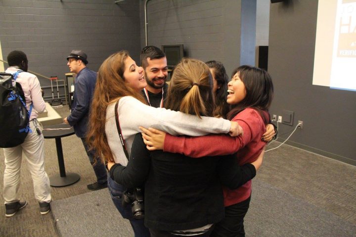 The winning team at the 3rd Annual J-School Hackathon at Georgia