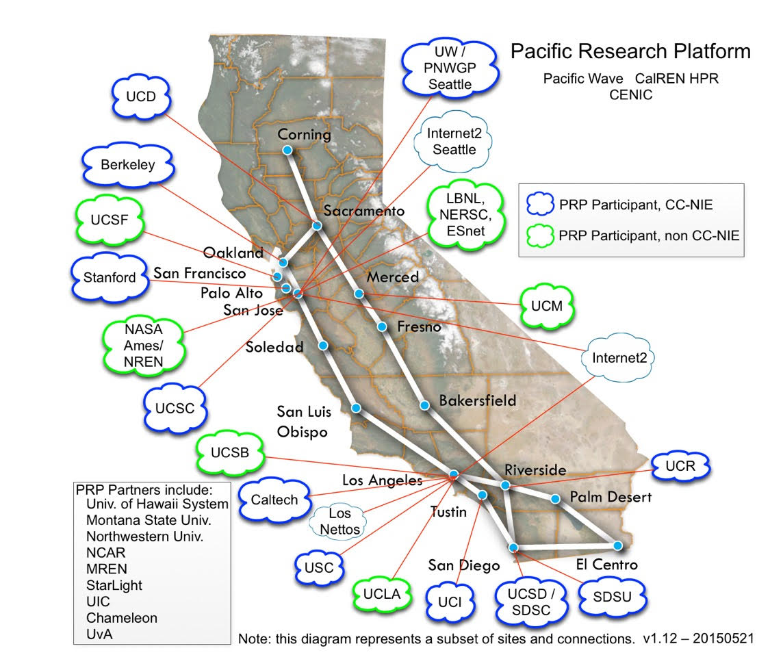 Building the Pacific Research Platform map