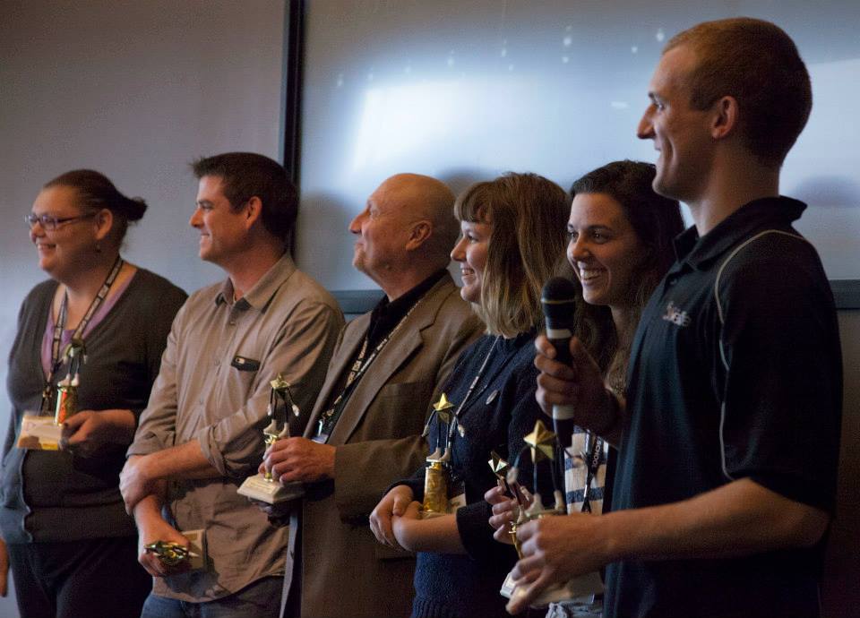 The winning team of the 2nd Annual Journalism School Hackathon at Arizona State