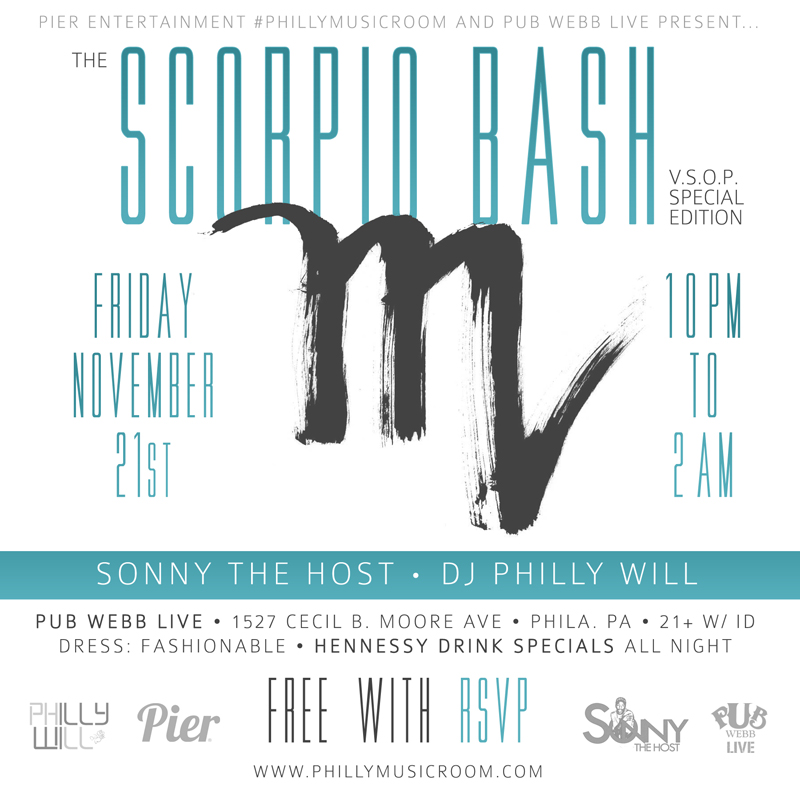 #PhillyMusicRoom's The Scorpio Bash: V.S.O.P. Special Edition